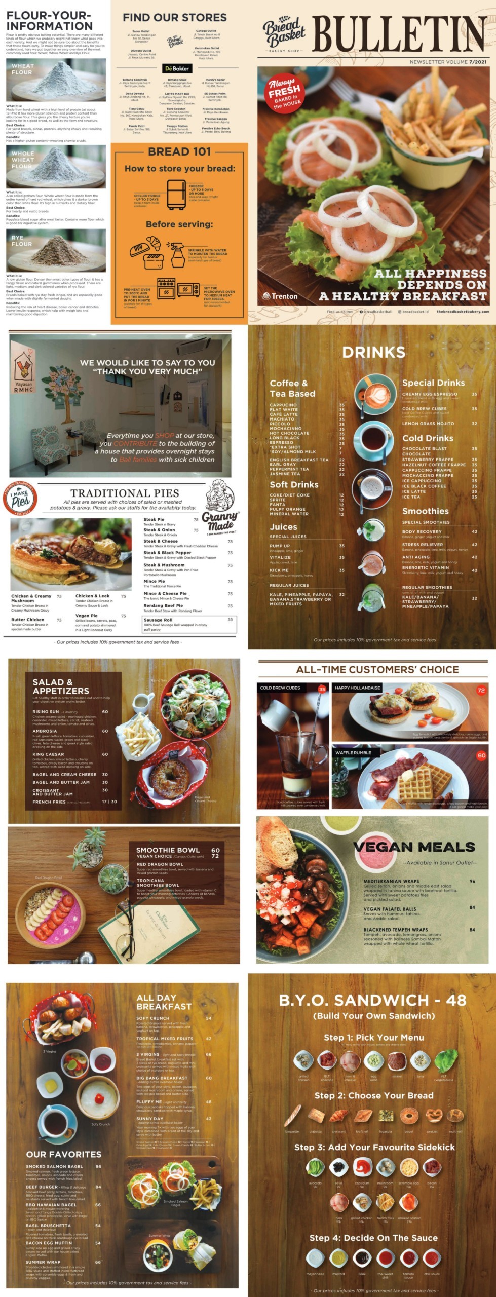 Bread Basket Bali Sanur/Canggu 07002000 & Uluwatu/Kerobokan 0700